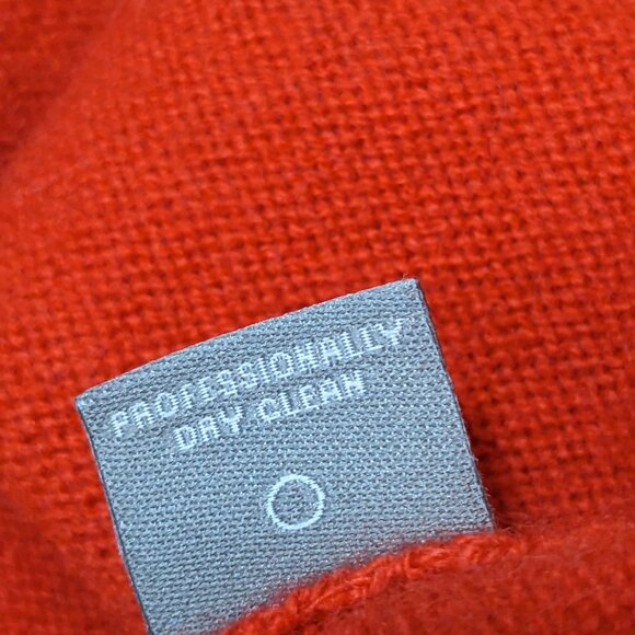 Neiman Marcus 100% Cashmere Sweater Womens Orange Asymmetrical Hem Luxe Tunic M? - Picture 12 of 12